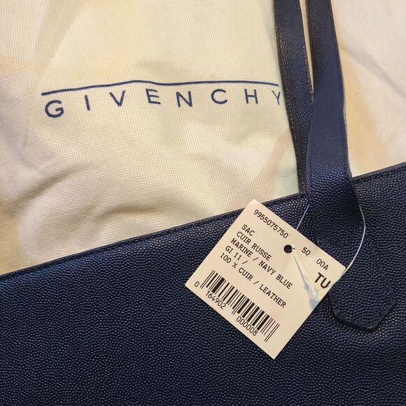 Givenchy [Authentic] NEW Marine Blue Leather 4G Structured Square Shoulder Bag - Picture 12 of 13